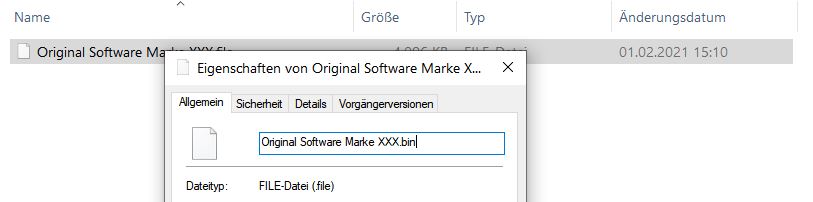 Tuningfile Typ ändern