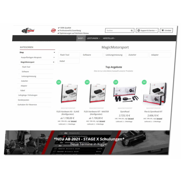 Neuer Shop ist bald Online - EXX Racing Neuer Internetauftritt 